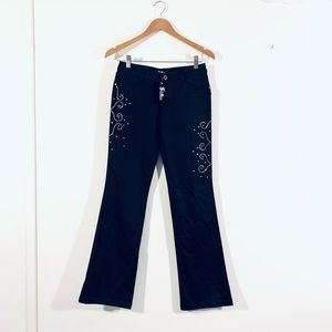 NEW Three +Three Beaded Detail 90s Flared Jeans